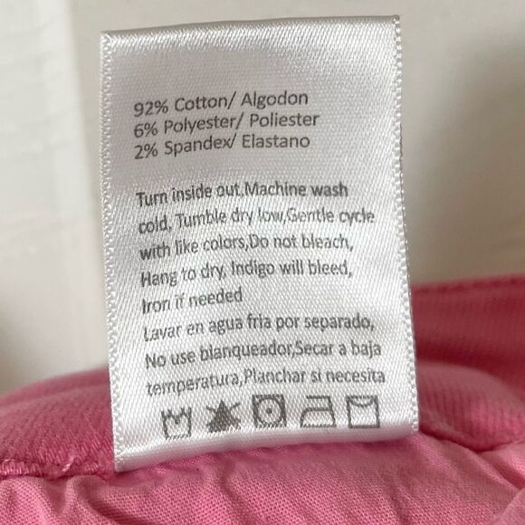 Risen Belle High Rise Hot Pink Jogger Jeans Elastic Cuffs Women’s 3/26 Trendy - Picture 15 of 15